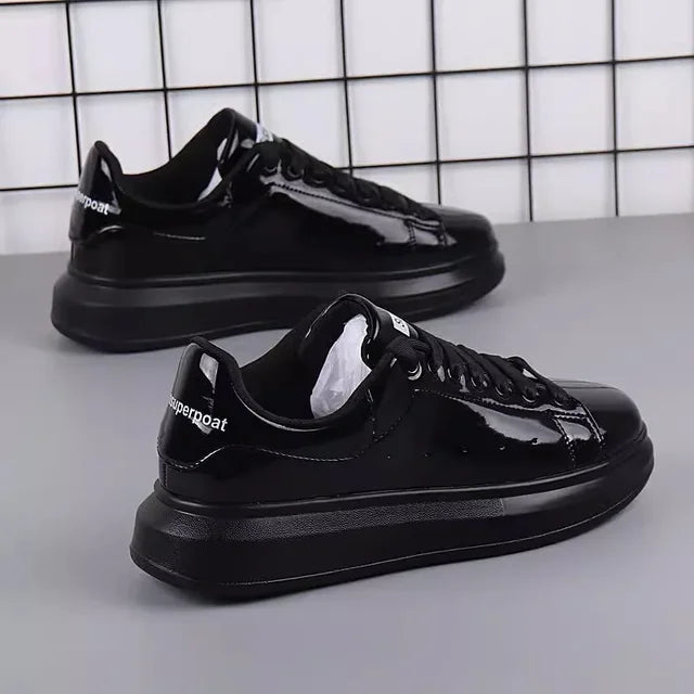 Branded couple shoes for men and women, breathable sports shoes, lacquered casual shoes, red skateboarding tennis shoes eprolo