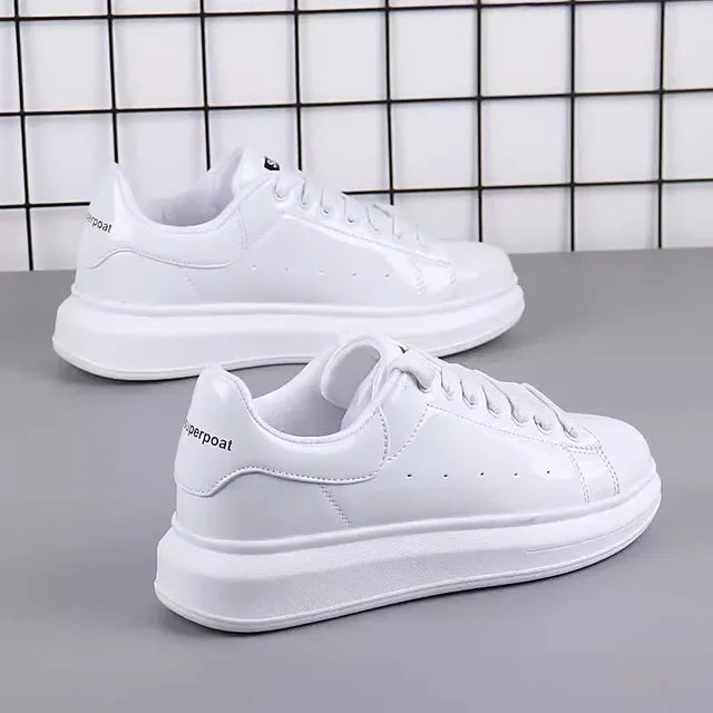 Branded couple shoes for men and women, breathable sports shoes, lacquered casual shoes, red skateboarding tennis shoes eprolo