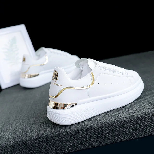 Branded women's shoes for couples, black and white casual sneakers for men, versatile luxury tennis shoes, designer white shoes eprolo