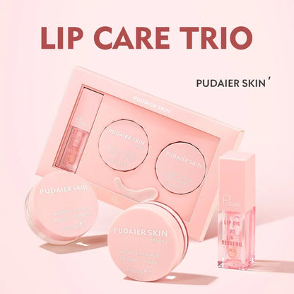 Pudaier Lip Care Set Exfoliating Lip Scrub Moisturizing Lip Mask Lip Oil Lipstick - Shello's Creative Boutique