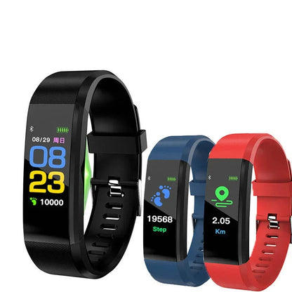 115 Plus Bluetooth Smart Watch Heart Rate Monitor Smart Watch Fitness Tracker Bracelet Waterproof Smart Wristband - Shello's Creative Boutique