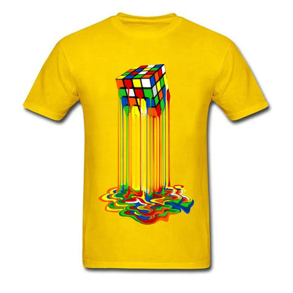 Good Quality Cube T-Shirts | Rainbow Abstraction Cube Sheldon Cooper T-Shirt | Big Discount - Shello's Creative Boutique