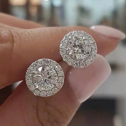 Fashion Luxury 925 Sterling Silver 6mm Small Zircon Stud Earing Earrings for women christmas gift korean jewelry E232 - Shello's Creative Boutique