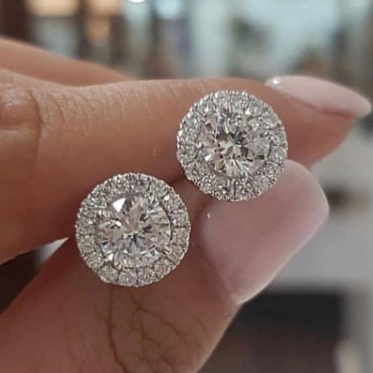 Fashion Luxury 925 Sterling Silver 6mm Small Zircon Stud Earing Earrings for women christmas gift korean jewelry E232 Shello Creative Boutique