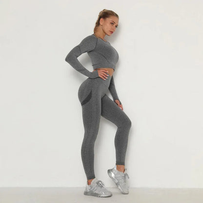 3pcs Yoga Clothing Set Sports Suit Women Sportswear Sports Outfit Fitness Gym Seamless Workout - Shello's Creative Boutique