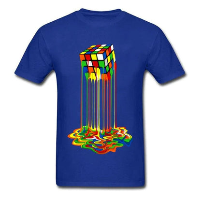 Good Quality Cube T-Shirts | Rainbow Abstraction Cube Sheldon Cooper T-Shirt | Big Discount - Shello's Creative Boutique