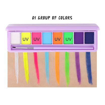 HANDAIYAN Water Soluble Body Paint Cream Eyeliner Eye Shadow Ultraviolet Luminous Paint Face And Body Paint - Shello's Creative Boutique