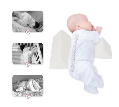 Baby sleeping on the side, fixed pillow with triangular positioning, adjustable sleeping posture, anti fall, anti spitting, and soothing pillow eprolo