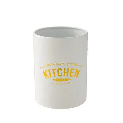 Milky White Silicone Kitchen Set – 10-Piece Non-Stick Utensil Collection with Elegant Storage Bucket - Shello's Creative Boutique