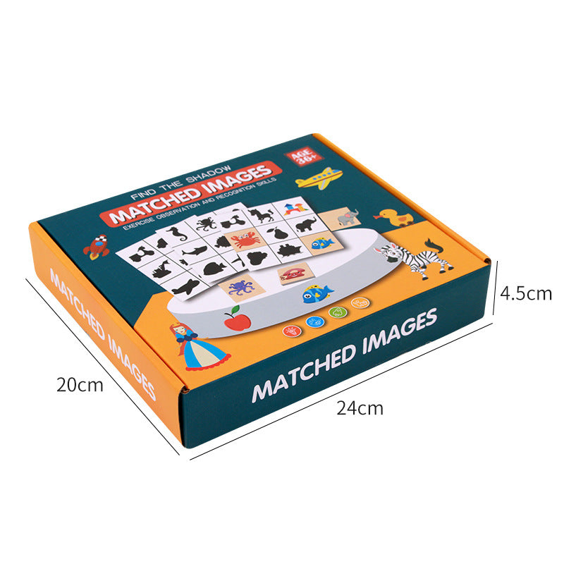 Find Shadow Shape Matching Puzzle Parent Child Interaction 1-4 Year Old Baby Puzzle Teaching Tool eprolo
