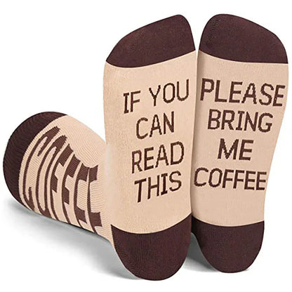 "IF YOU CAN READ THIS" Funny Letter Socks - Cozy Cotton Winter Socks - Shello's Creative Boutique