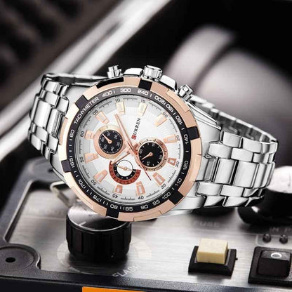 CURREN Men's Waterproof Sports Watch - Durable Quartz Wristwatch for Active Lifestyle - Shello's Creative Boutique