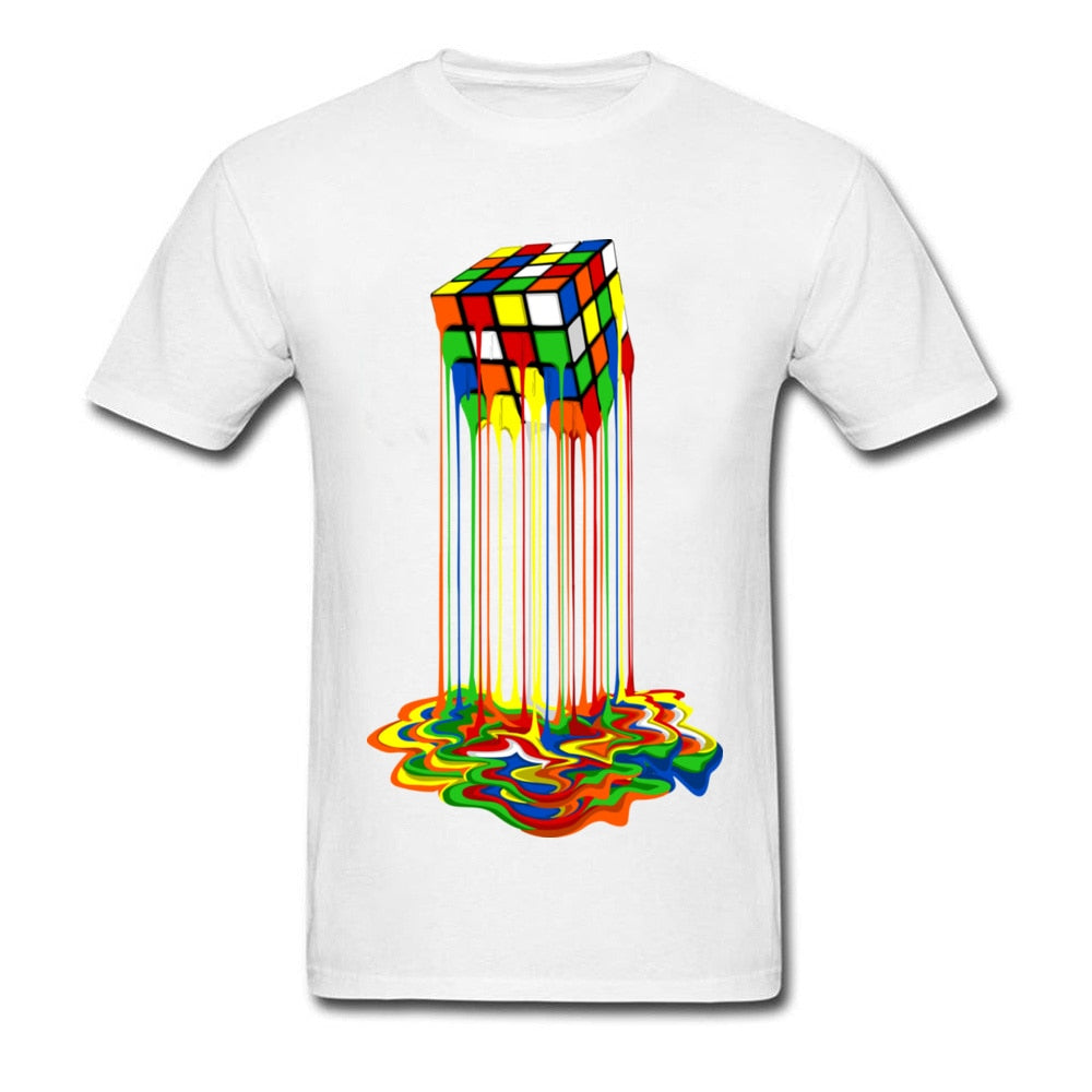 Good Quality Cube T-Shirts Rainbow Abstraction Cube Sheldon Cooper T Shirt Big Discount Best Tee Shirt Women Men Funny Tops Tee Shello Creative Boutique