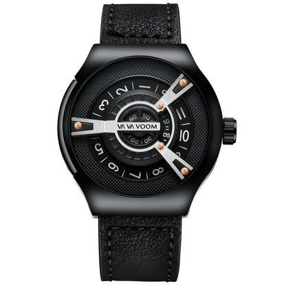 VAVA VOOM Brand VA-275 Creative Big Watch Men Fashions Sports Watches Men's Wrist Watch Men Luxury Casual Men Watch Leather Male Clock - Shello's Creative Boutique