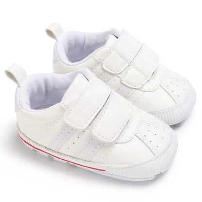 Fashion Toddler Baby 0-18M Soft Sole Hook Loop Prewalker Sneakers Baby Boy Girl Crib Shoes Leather Sports Non-slip Walker Shoes - Shello's Creative Boutique