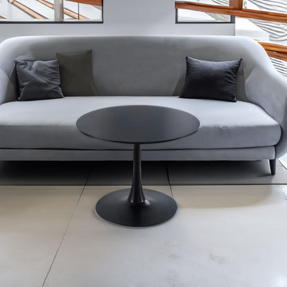 42" Black Tulip Dining Table | Mid-Century Round Pedestal Table