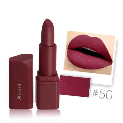 MISS ROSE Matte Waterproof Lipstick for Long-Lasting Nutritious Lips Makeup - Shello's Creative Boutique