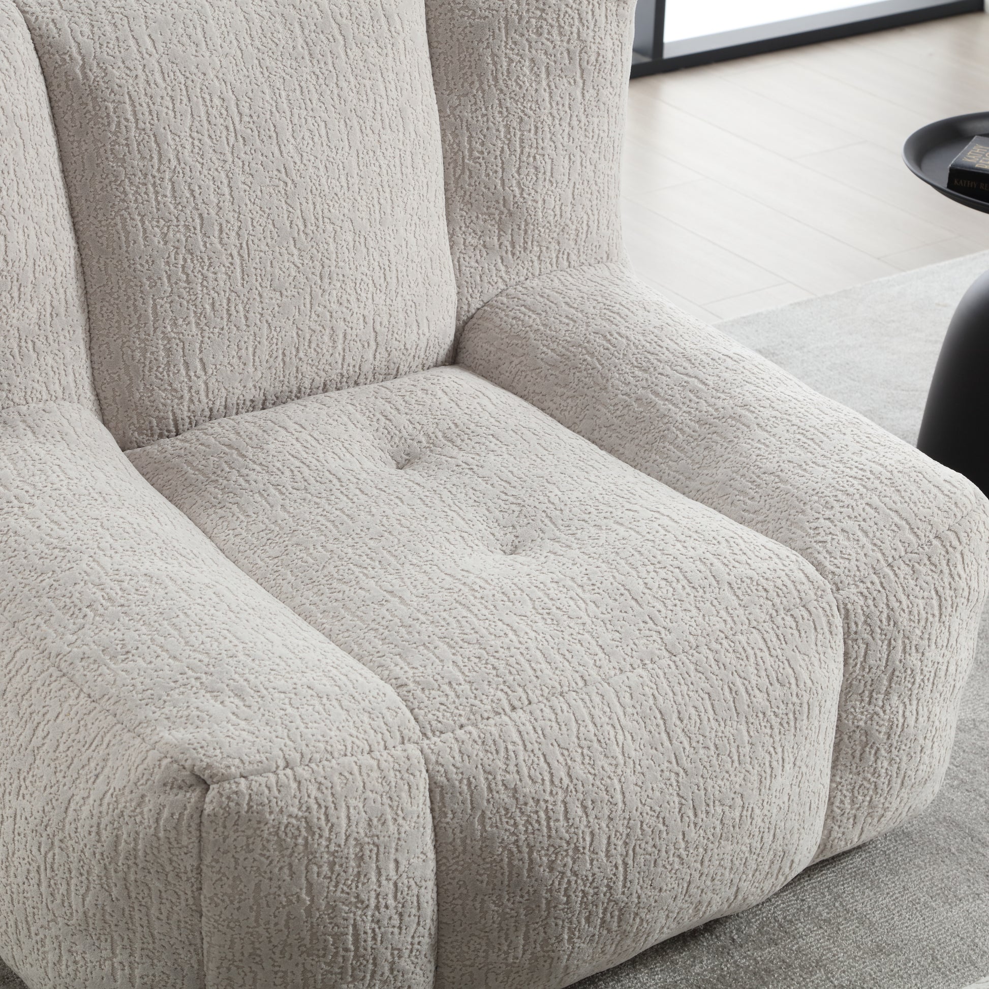 Fluffy bean bag chair Super soft couch chair with memory foam and footstool Indoor modern focus bean bag chair eprolo
