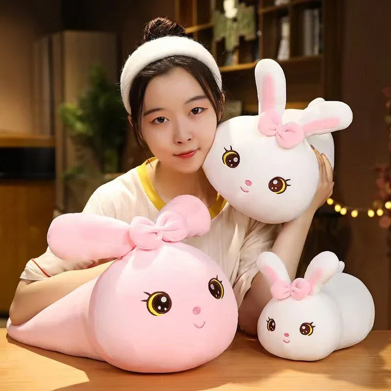 Multi-Color Bunny Pillow - Long Plush Cuddle Toy for Girls - Shello's Creative Boutique