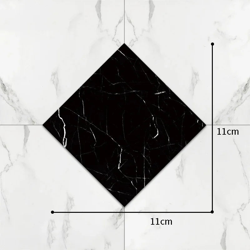 Self-Adhesive Floor Tile Stickers – Waterproof Wear-Resistant Diagonal Design - Shello's Creative Boutique