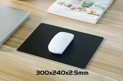 Aluminum Alloy Smooth Mouse Pad 240x180/300mm Hard Metal Slim Desk Mat Rubber Anti-slip Bottom Speed Control Mousepad For Gaming - Shello's Creative Boutique