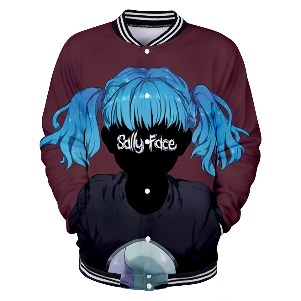 Sally face 3D jacket Hoodies New Hot Fall 3D baseball jacket Harajuku printing Sally face Baseball uniform Sweatshirt Men/Women eprolo