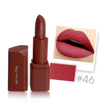 MISS ROSE Matte Waterproof Lipstick for Long-Lasting Nutritious Lips Makeup - Shello's Creative Boutique