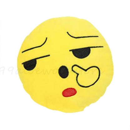 Adorable Emoji Face Pillow - 30cm Round Cushion for Kids & Adults
