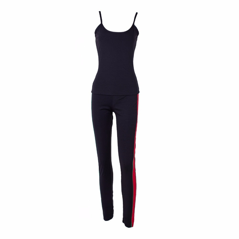 Fashion two piece set tracksuit women clothes Plus size Sexy halter top and pants eprolo