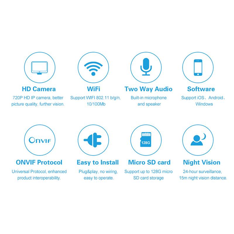 VStarcam HD Indoor Wireless 720P Security IP Camera Surveillance WiFi CCTV Camera Pan eprolo