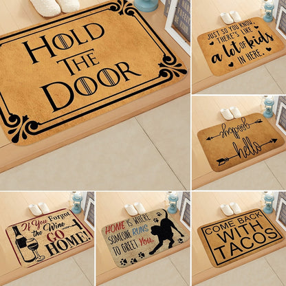 Welcome Doormat Entrance Anti-Slip Mat Hallway 10 Patterns Printed Carpet For Room Bedroom Home Kitchen Door Mat Art Pad eprolo