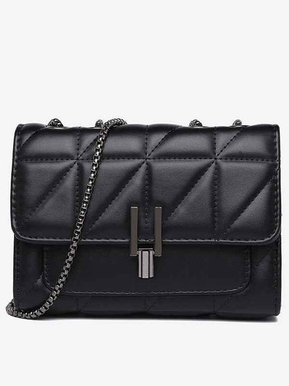 Diamond Chain Shoulder Bag - Fashionable Crossbody Bag with Large Capacity