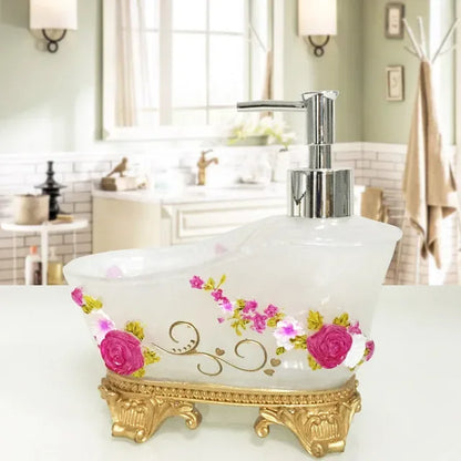 European Liquid Soap Bottle Resin Bathtub Shape Bathroom Sanitizer Bottles Shampoo Shower Gel Wristband Dispenser Accessories - Shello's Creative Boutique