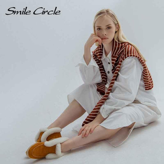 Women's Suede Ankle Boots - Warm Fur-Lined Winter Boots - Shello's Creative Boutique