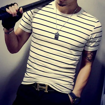 Men's Casual Patchwork Short Sleeve T-Shirt - Shello's Creative Boutique