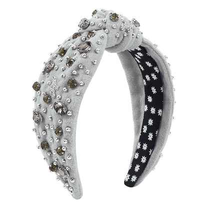 Retro Plush Hair Hoop - Vintage Style Headband with Sparkle Details - Shello's Creative Boutique