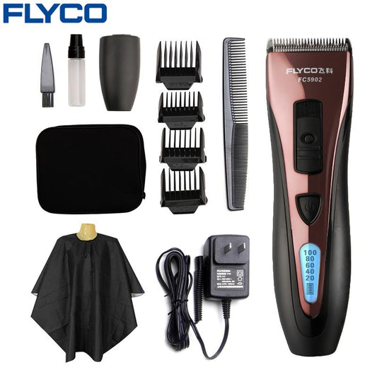 FLYCO Professional Stainless Steel Hair Trimmers waterproof Electric Hair Clippers for Men FC5902 eprolo