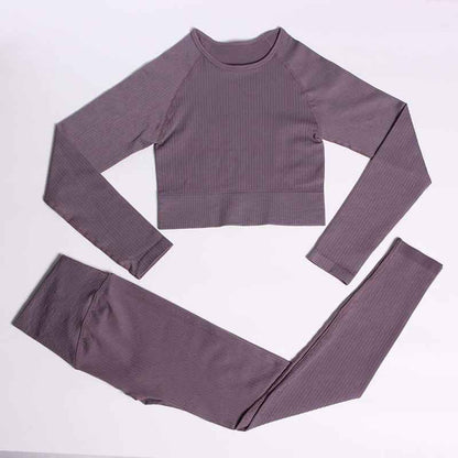 Women Gym Clothing High Waist Yoga Pants Tracksuit Fitness Clothing Two or Three-Piece Set
