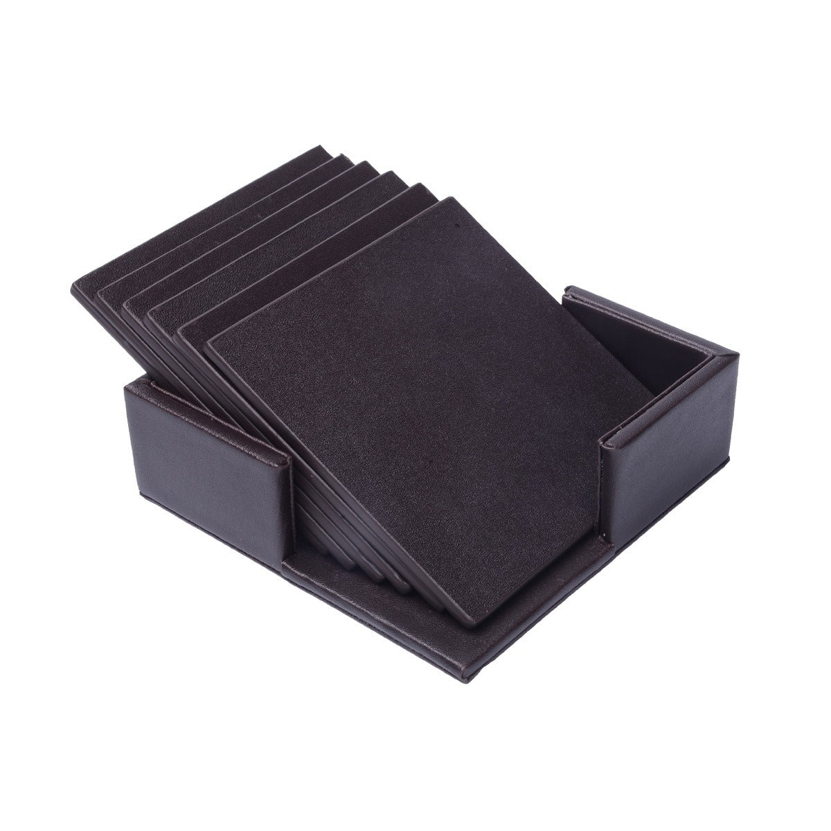 Creative PU leather coaster Exquisite insulated tea water cushion Square leather coaster eprolo