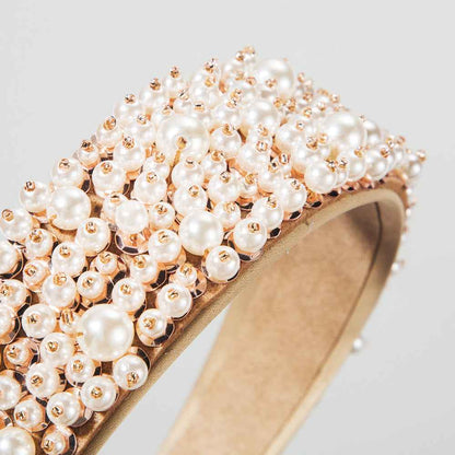 Hair Hoop Hair Accessories Baroque Hair Hoop Hand Nail Pearl Versatile Net Red Catwalk Head Hoop