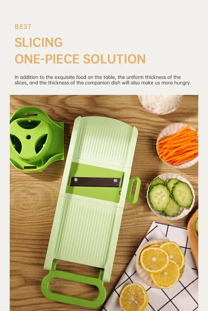 5-IN-1 BL ADE BOX INTEGRATED STORAGE Fruit Chopper Slicer Dicer Cutter Grinder Set Vegetable Processor Slicer Cutter - Shello's Creative Boutique
