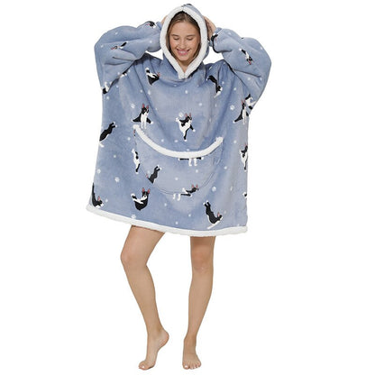 Homewear Plush Fleece Sherpa Blanket  Girls Sleepwear Homewear Fleece Warm Sherpa Blanket eprolo