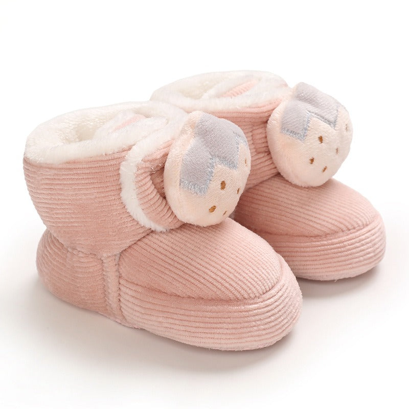 Baby cotton shoes winter high tube 0-1 year old children's cartoon cute walking shoes soft soled baby boots baby shoes plush eprolo