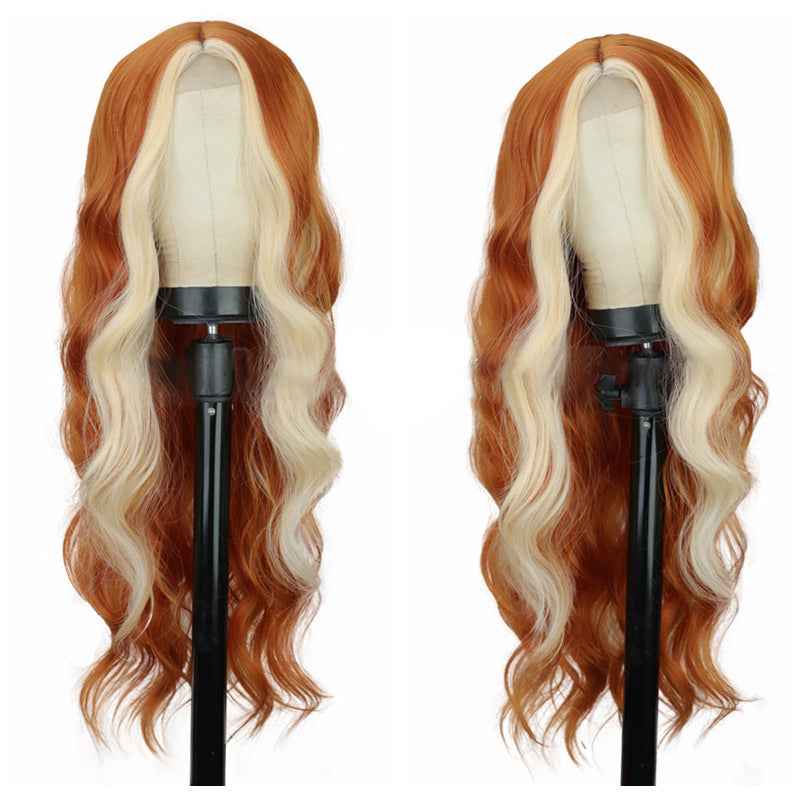 Synthetic European and American Wigs With Long Curly Hair Women's Front Lace Wigs