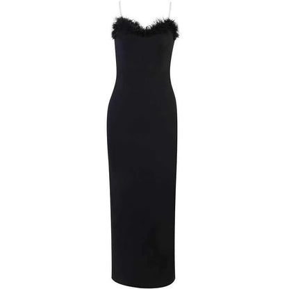 Strapless V-Neck Dress with Fishtail Hem Design - Shello's Creative Boutique