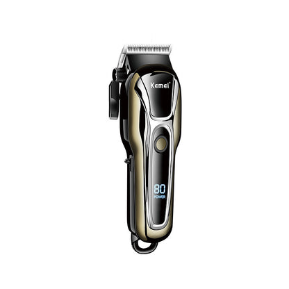KM-1990PG Hair Clipper Electric Shaving Head High Power LCD Digital Display Electric Pushing Hair Salon Special eprolo