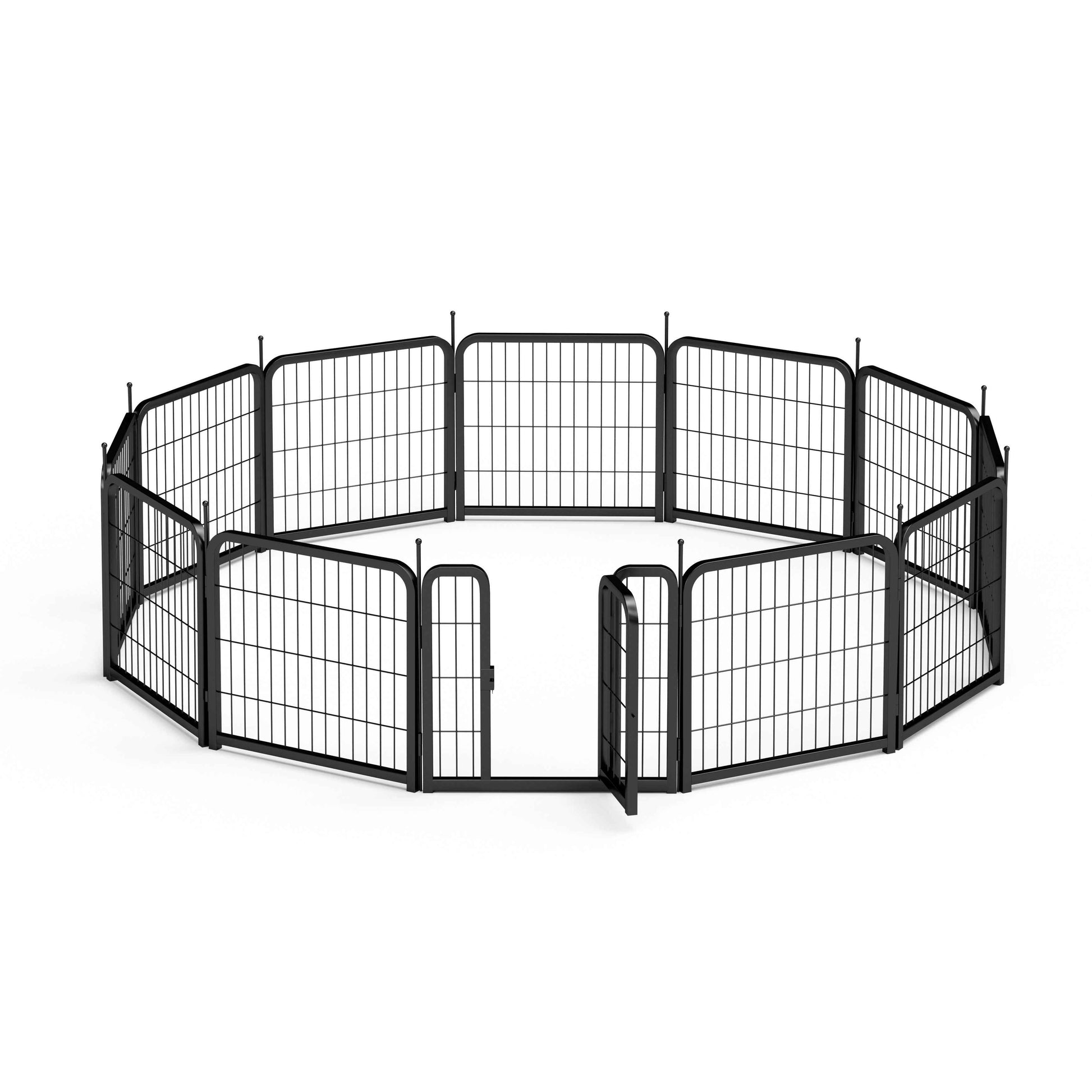 12-Panel Dog Fence - 24" Portable Indoor/Outdoor Pet Pen