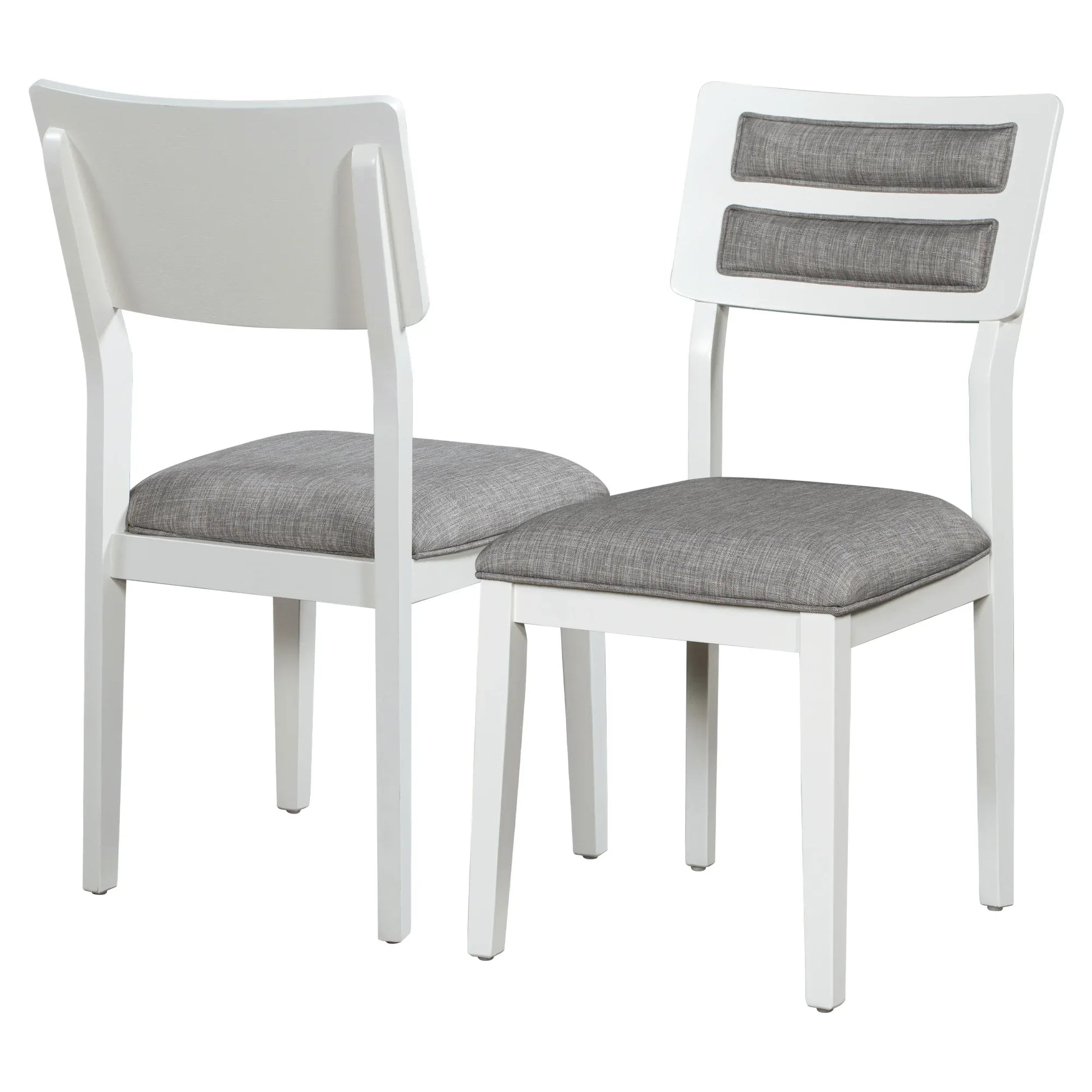 TREXM Classic and Traditional Style 6 - Piece Dining Set, Includes Dining Table 4 Upholstered Chairs & Bench (White+Gray) - Shello's Creative Boutique