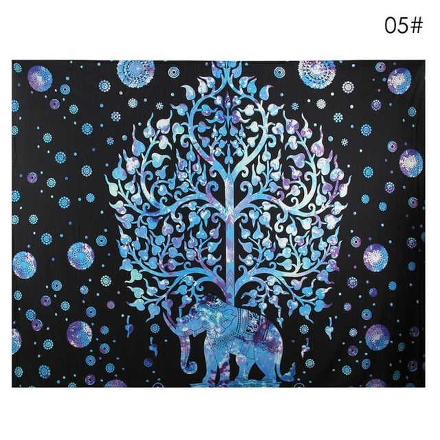 Bohemian Mandala Tapestry Sandy Beach Indian Picnic Rug Throw Travel Mattress Blanket Camping Tent Wall Decor Hanging Tapestries