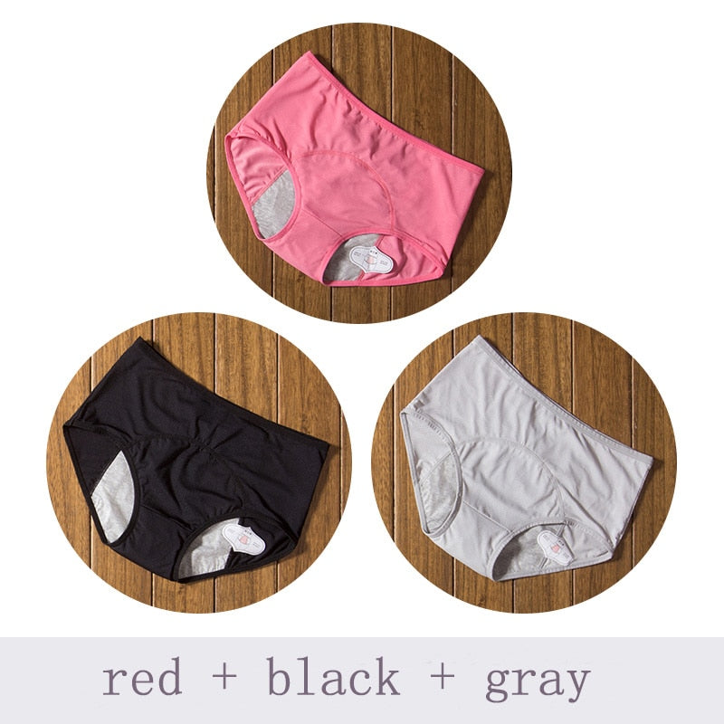 3pcs/Set Menstrual Panties Women Sexy Pants Leak Proof Incontinence Underwear Period Proof Briefs High Waist Female Dropshipping eprolo